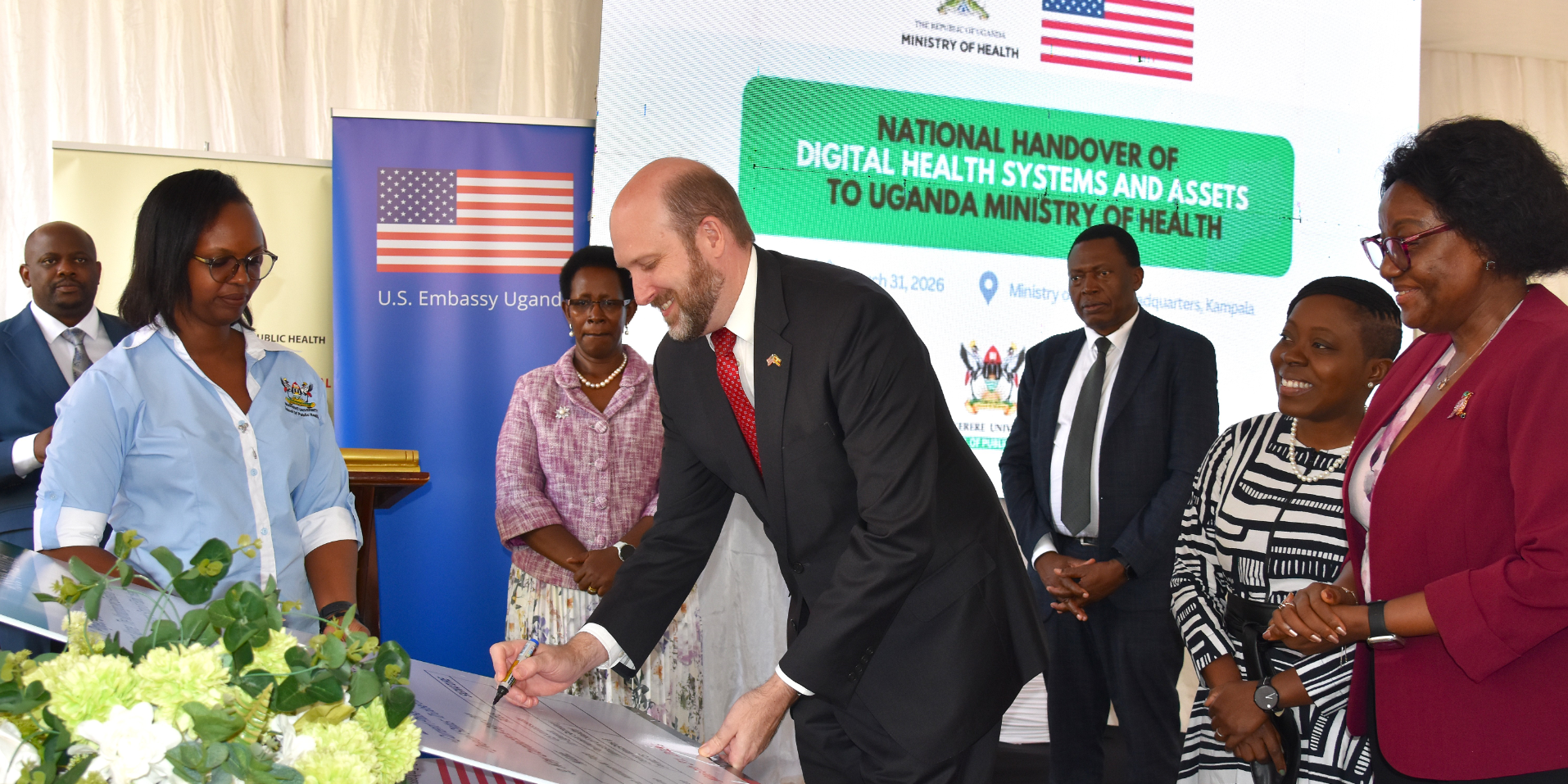 METS U.S. Ambassador to Uganda William W. Popp at the handover event in Kampala