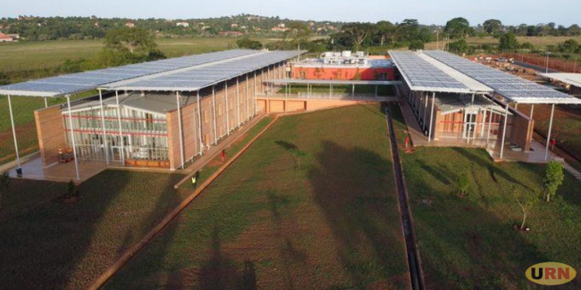 An aerial view of the surgical Children’s Hospital in Entebbe