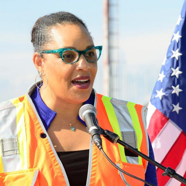 U.S Ambassador Natalie E. Brown speaking in Entebbe