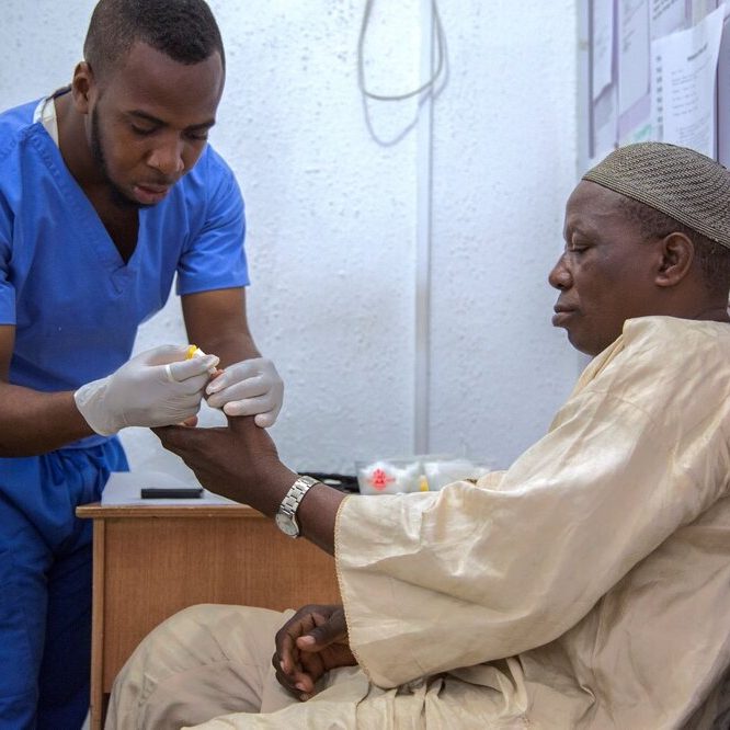 Picture of a diabetic patient :WHO credits