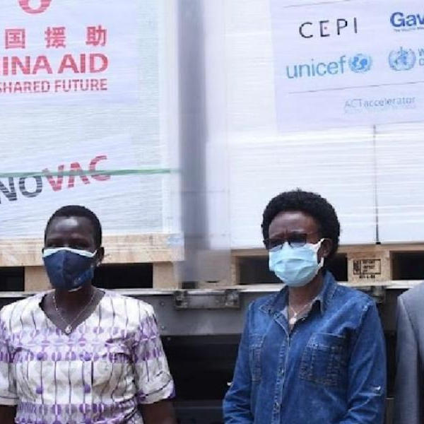 Vaccine donations arrive in Uganda