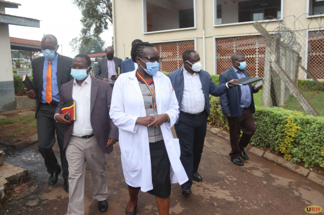 Kabale district health officials and MPs inspecting the hospital