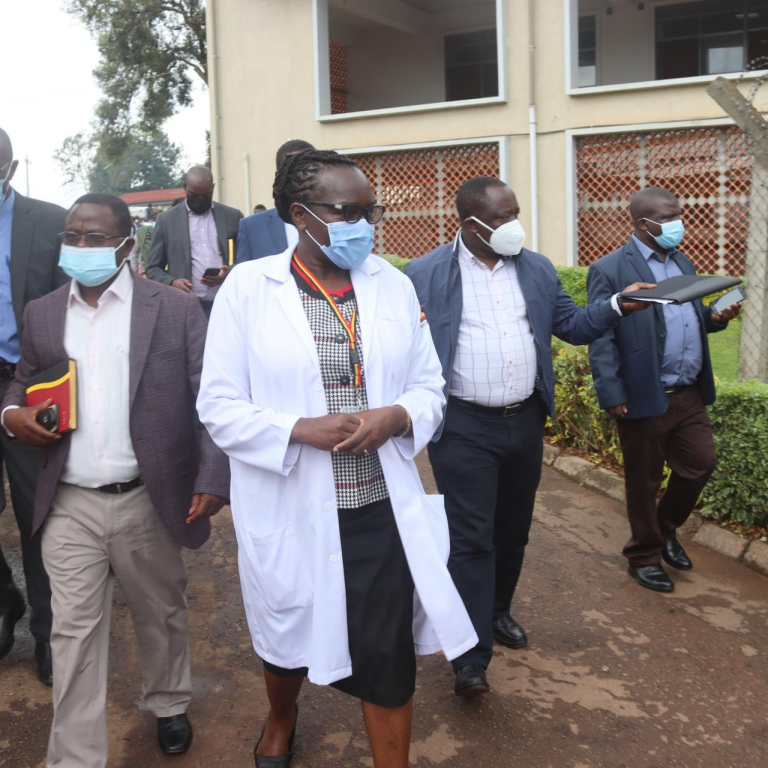 Kabale district health officials and MPs inspecting the hospital