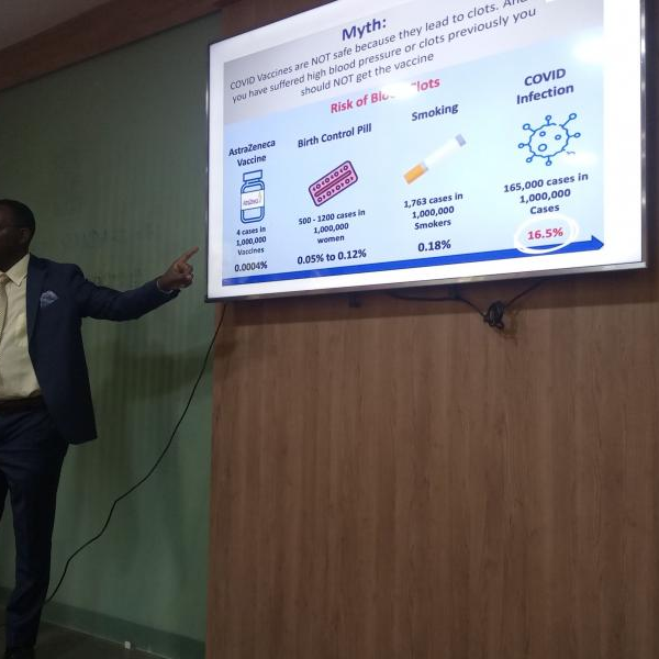 Dr. Daniel Kyabayinze,an Epidermilogist at MOH