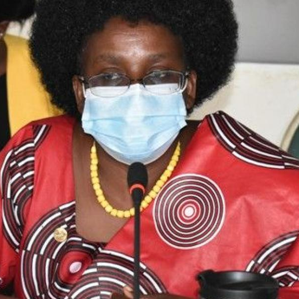 Minister of Science, Technology and Innovation , Dr. Monica Musenero during a plenary sitting.