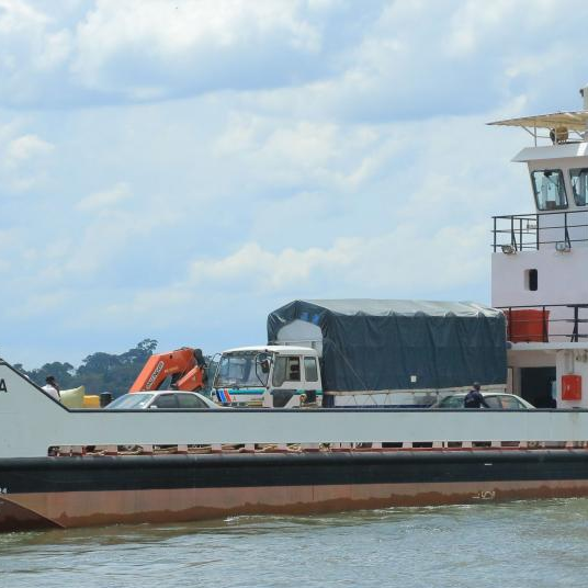 MV Kalangala ferry before docking at Port Alice in Nakiwogo Entebbe Municipality