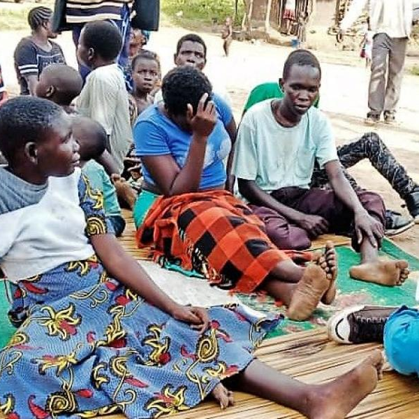 Some of the children suffering from nodding disease in Pader District